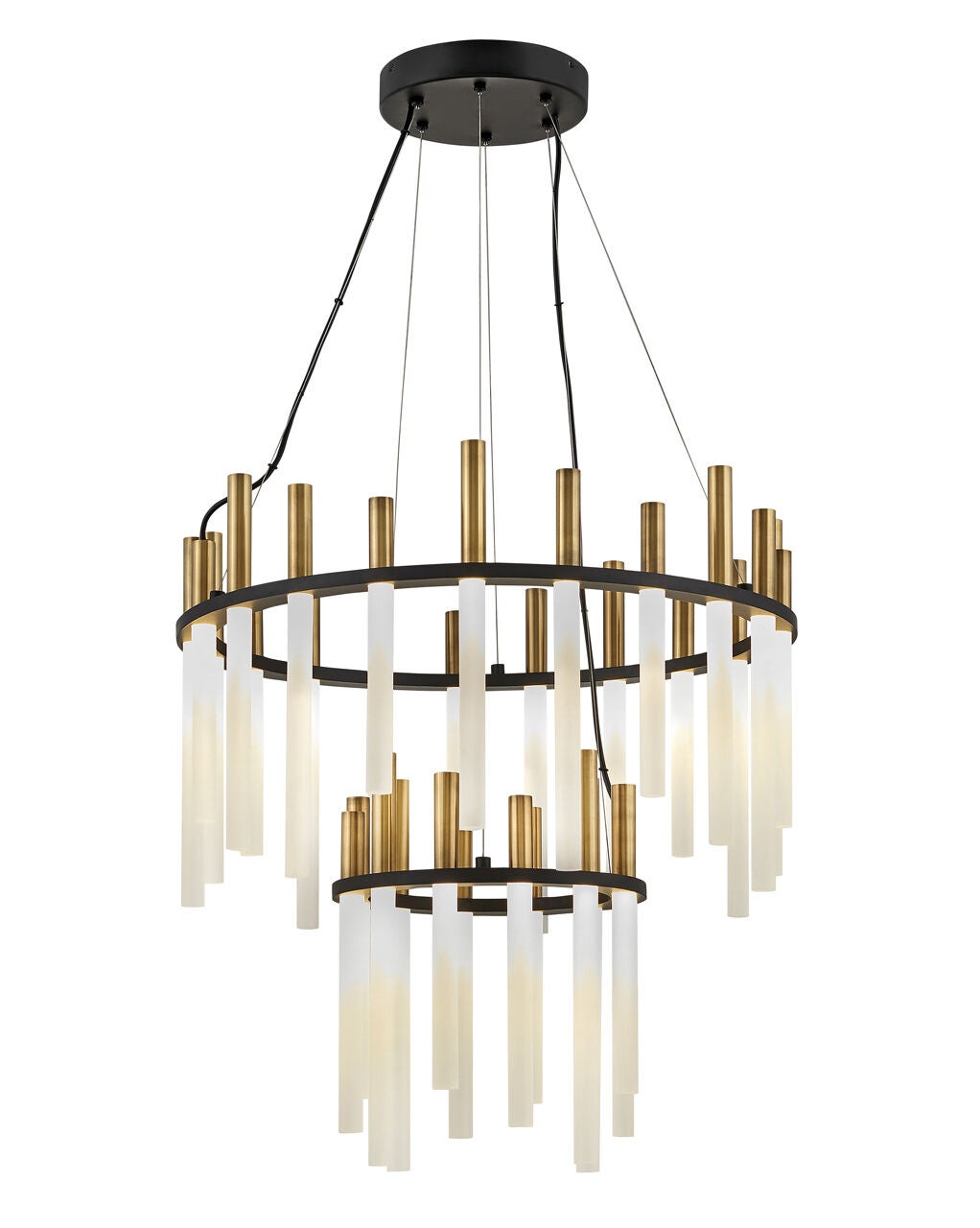 Echo FR30708BLK - Medium LED Multi Tier Chandelier - Black