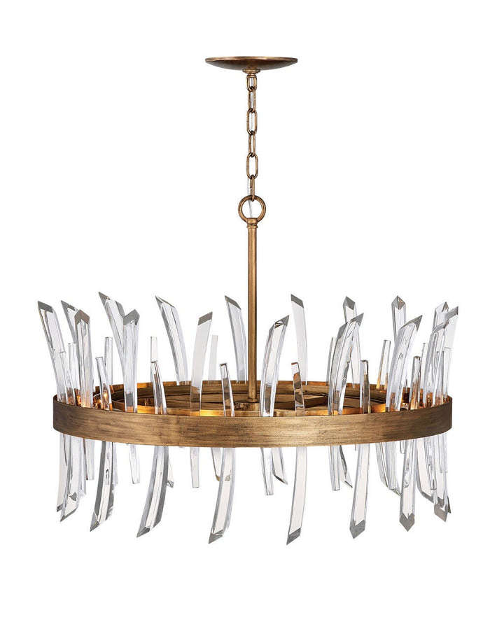 Revel FR30904BNG - Medium Single Tier Chandelier - Gold