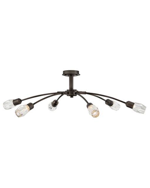 Atera FR33326BX - Large Single Tier Chandelier - Black