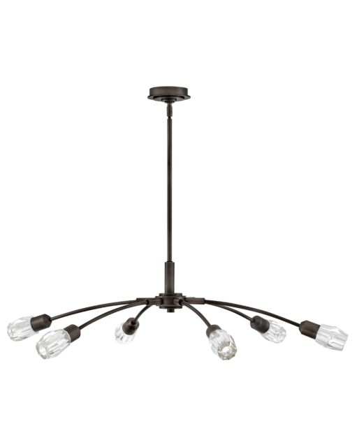 Atera FR33326BX - Large Single Tier Chandelier - Black