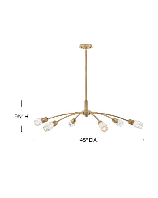 Atera FR33326HB - Large Single Tier Chandelier - Bronze