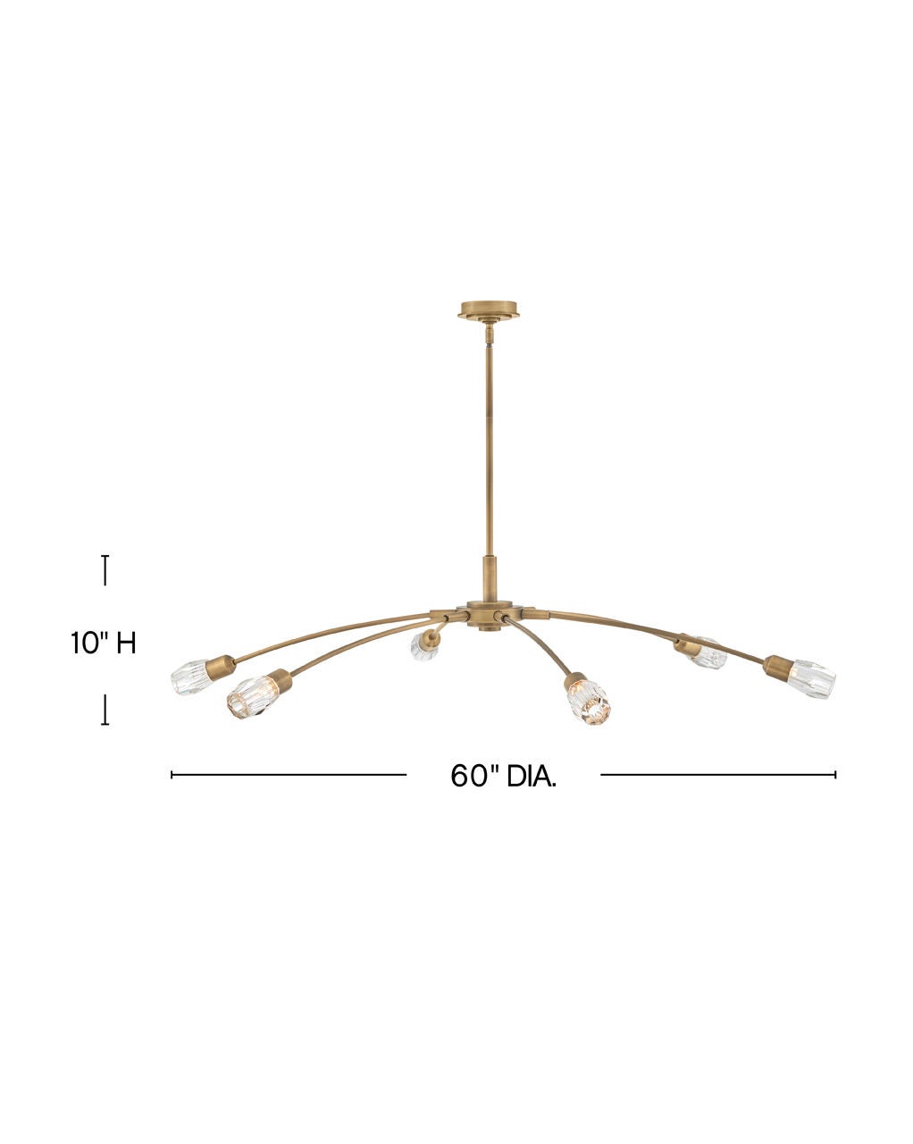 Atera FR33328HB - Extra Large Single Tier Chandelier - Bronze