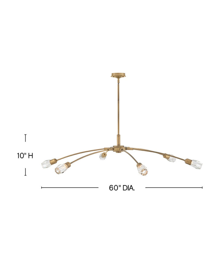 Atera FR33328HB - Extra Large Single Tier Chandelier - Bronze