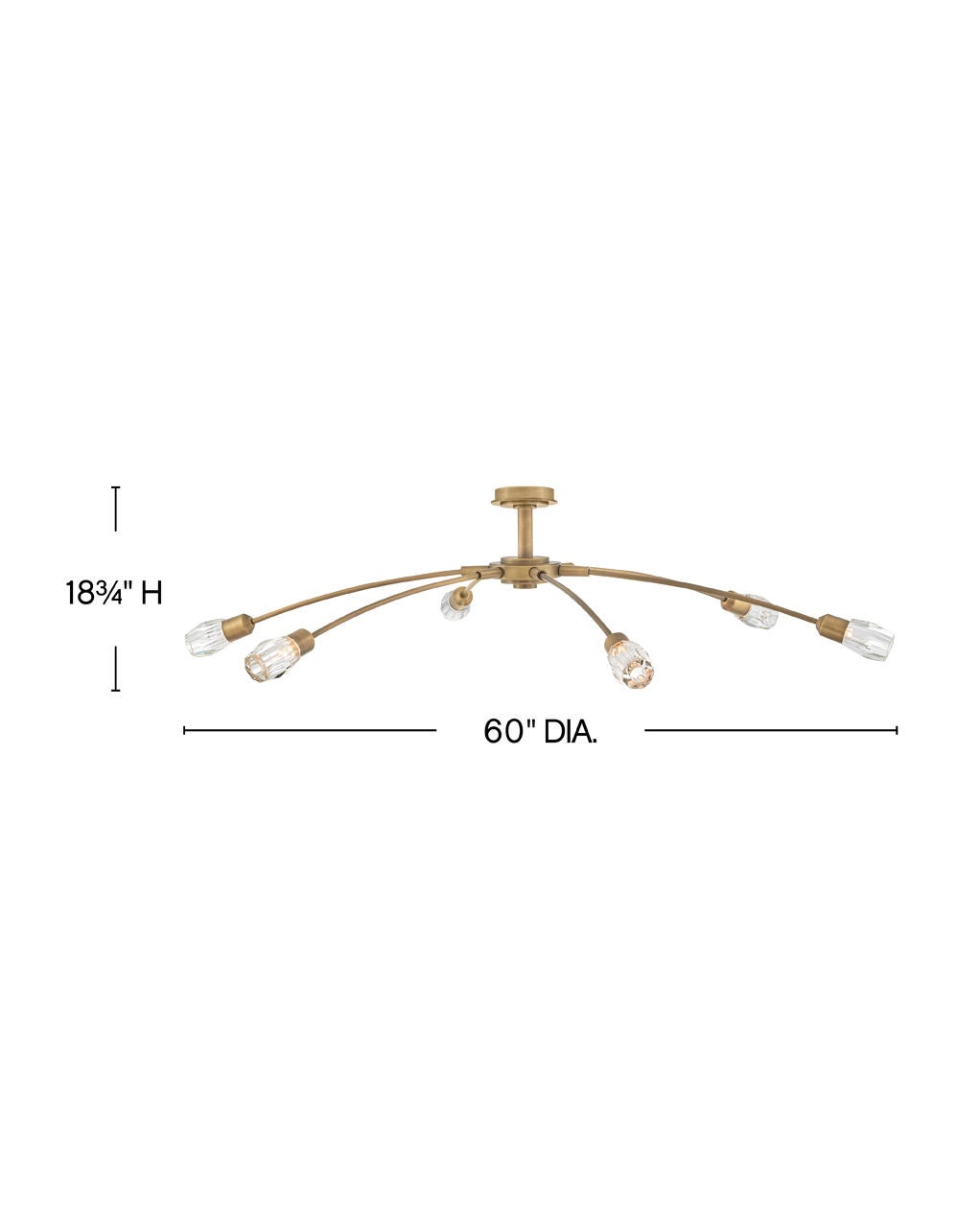 Atera FR33328HB - Extra Large Single Tier Chandelier - Bronze