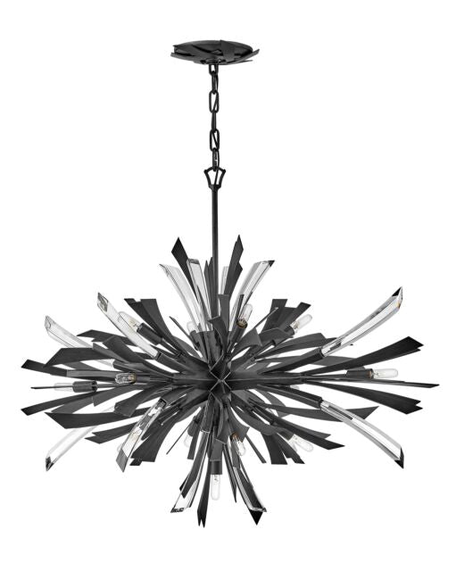 Vida FR40906BGR - Large Single Tier Chandelier - Black