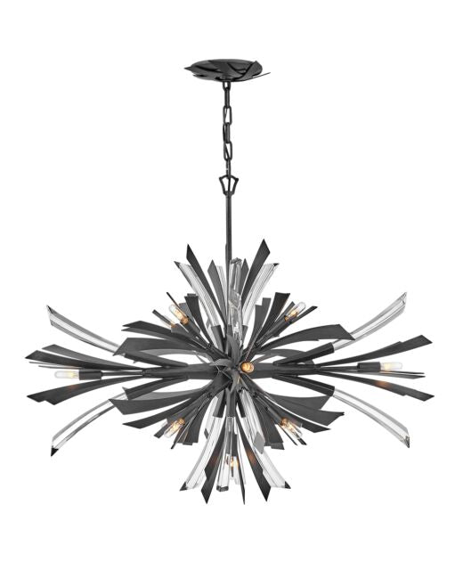 Vida FR40906BGR - Large Single Tier Chandelier - Black