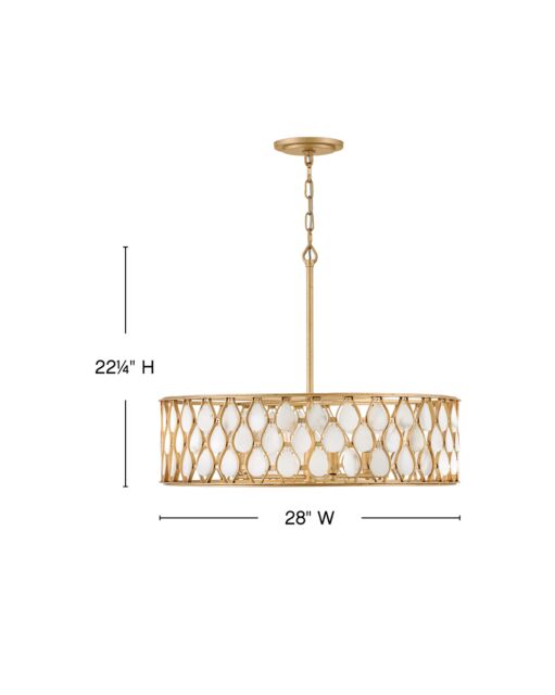 Estie FR41505PI - Medium Chandelier - Gold