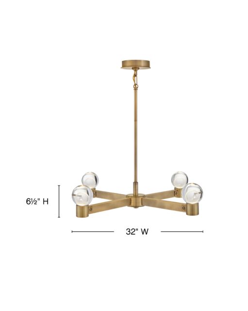 Lyric FR41545HB - Medium Chandelier - Copper