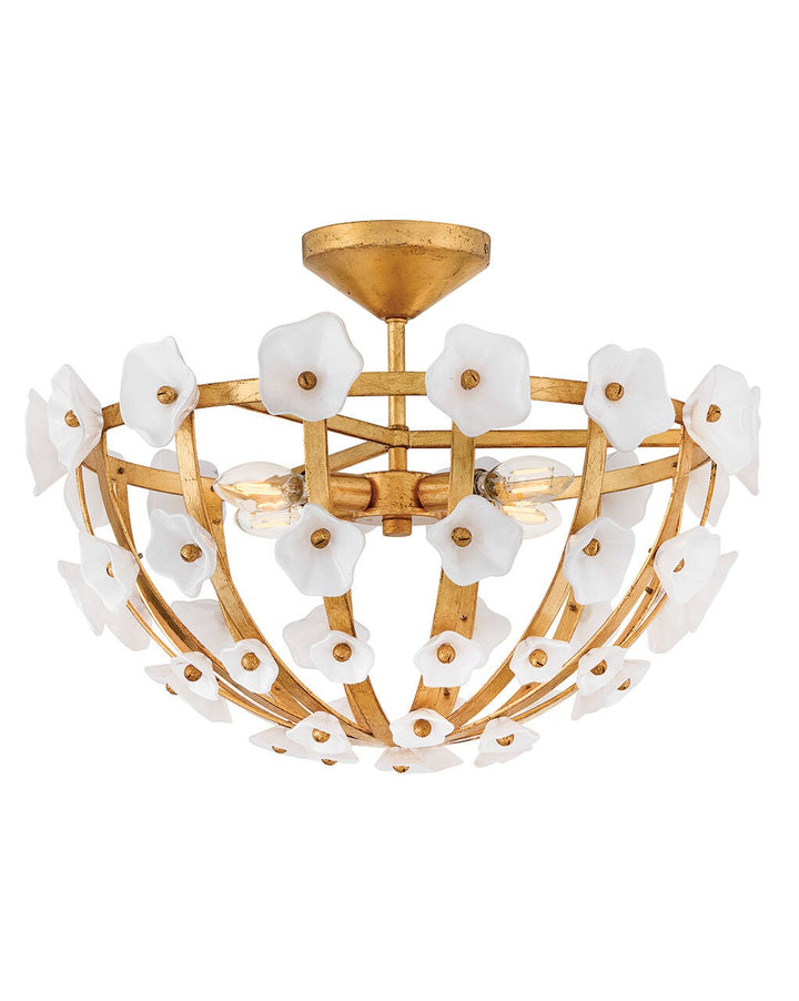 Azalea FR41633DA  Medium Semi-Flush Mount- Bronze