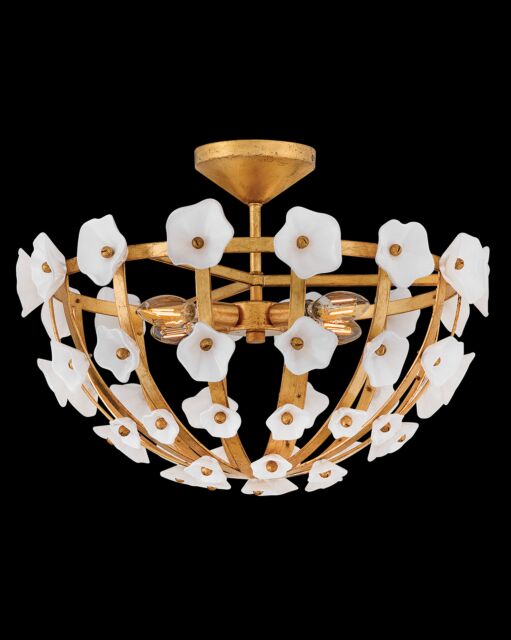 Azalea FR41633DA  Medium Semi-Flush Mount- Bronze