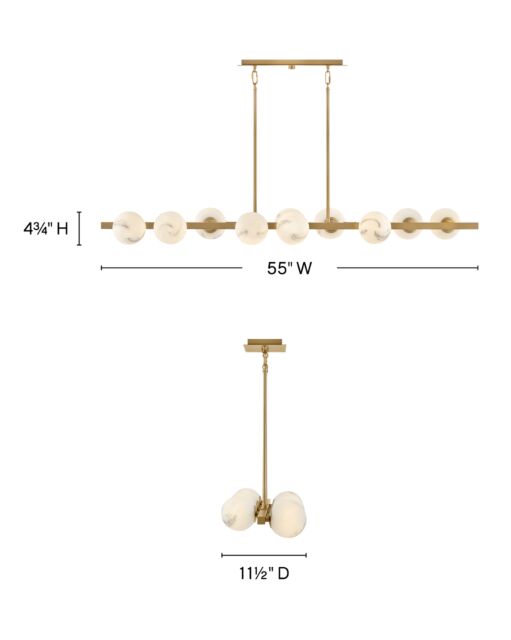 Selene FR41906LCB - Large Ten Light Linear - Bronze