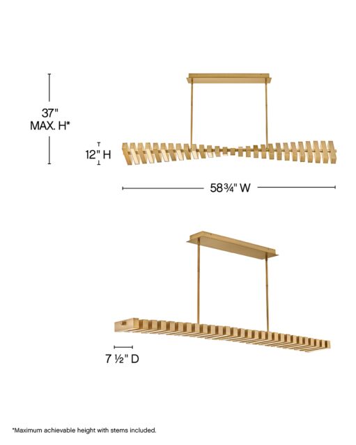 Stitch FR42456LCB - Large LED Linear - Bronze