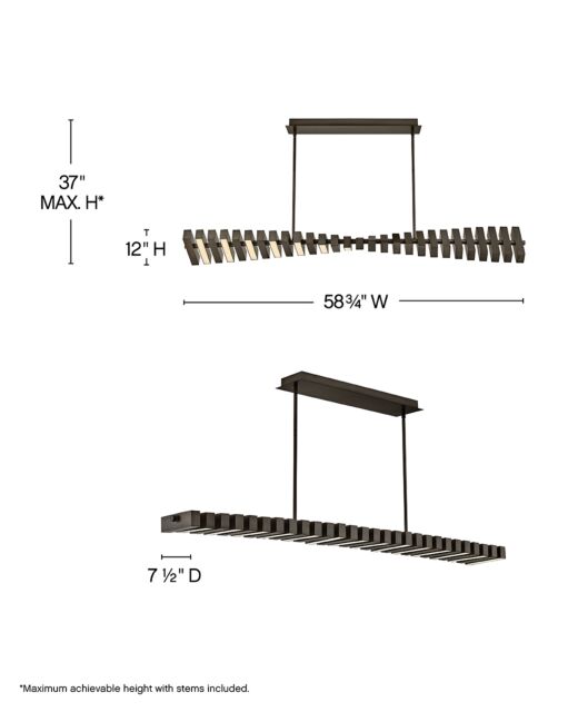 Stitch FR42456PBO - Large LED Linear - Black