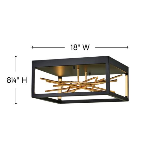 Styx FR46401BLK - Medium LED Flush Mount