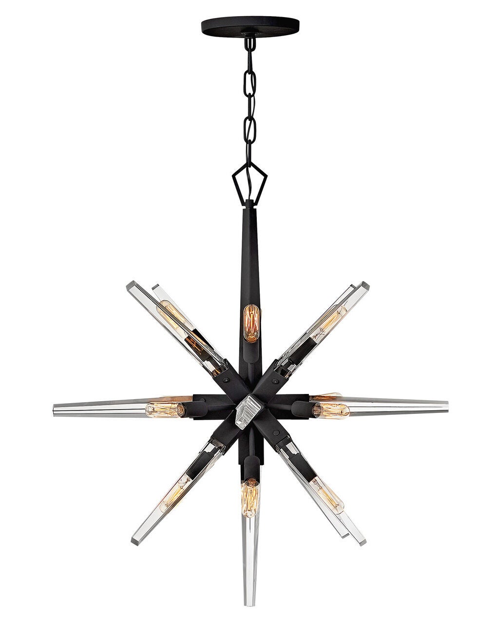 Ariel FR47404BLK - Medium Orb Chandelier - Black