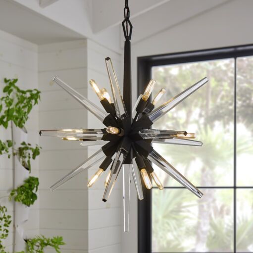 Ariel FR47404BLK - Medium Orb Chandelier - Black