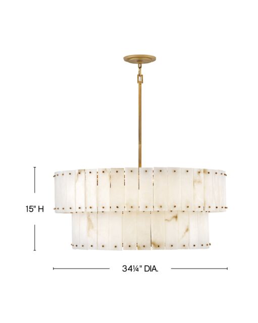 Simone FR47754BNG - Medium Drum Chandelier- Gold