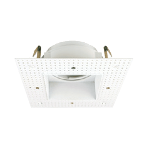 Lighting Spot 26 4” Square Mud Plate Trimless LED Recessed Downlight Retrofit Kit - White