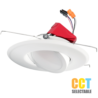 Lighting Spot 26 5"/6" 0-10V Selectable 5CTT LED Round Adjustable Gimbal Retrofit Downlight