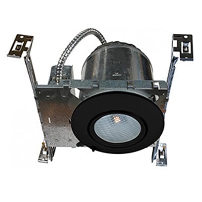 Lighting Spot 26 6" IC LED Recessed Emergency Back-up, Black