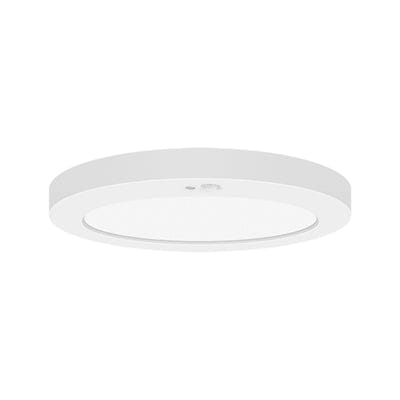 Lighting Spot 26 7” LED PIR Sensor Disk Light, 12W, 3CCT Selectable - White