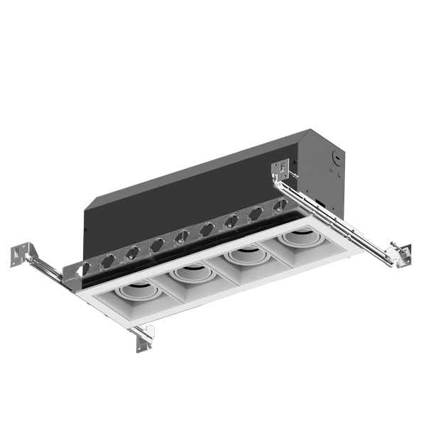 Lighting Spot 26 Bernini 4 Head LED Combo Downlight, 5CCT Selectable, 60W - White