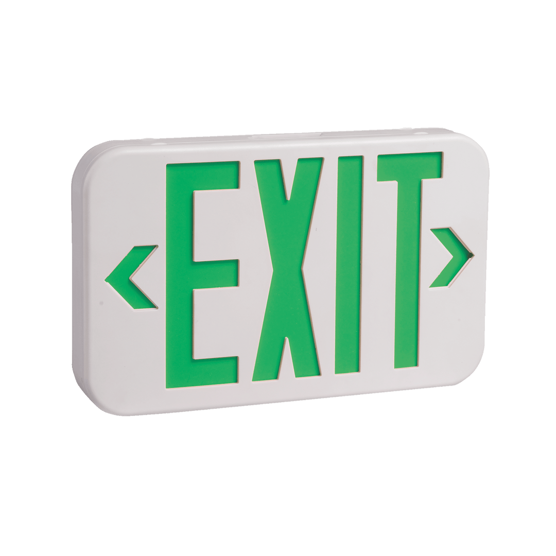 Lighting Spot 26 Economy Thermoplastic LED Exit Sign - Green Letters