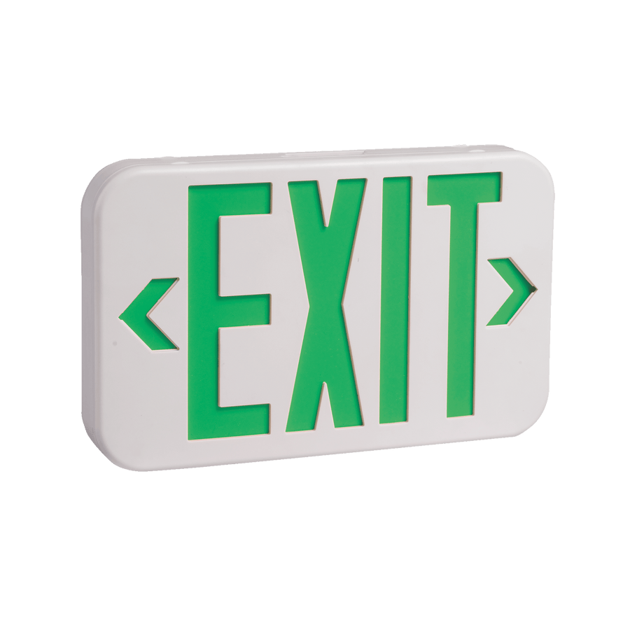Lighting Spot 26 Economy Thermoplastic LED Exit Sign - Green Letters