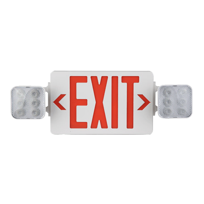 Lighting Spot 26 Self-Diagnostic LED Exit and Emergency Combination - Red Letters