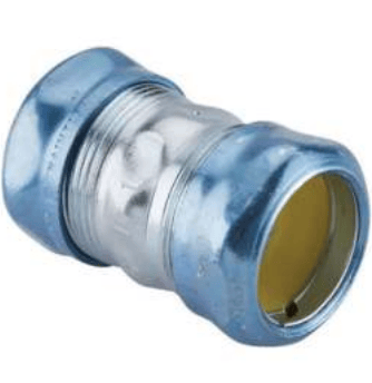 Purelite 1/2 INCH EMT Raintight Compression Coupling Steel with Zinc Plated, W/ UL mark, Must purchase carton quantities 25 / 250 pcs per carton
