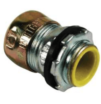 Purelite 1/2 INCH EMT STEEL RAINTIGHT COMPRESSION CONNECTOR, Must purchase carton quantities 25 / 250 pcs per carton