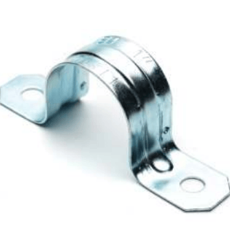 Purelite 1/2 INCH EMT Two Hole Strap, Electro-Galvanized Round Hole:4.8mm, Thickness:0.8mm W/ UL+T1 mark, Must purchase carton quantities 1000 pcs per carton