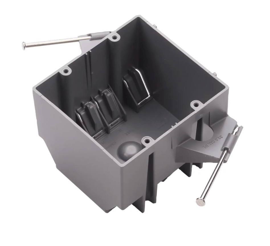 Purelite Purelite - 2Gang PVC New Work Standard Switch/Outlet Wall Electrical Box ETL listed to UL514C and UL263 - Must purchase carton quantities, 100 pcs per carton