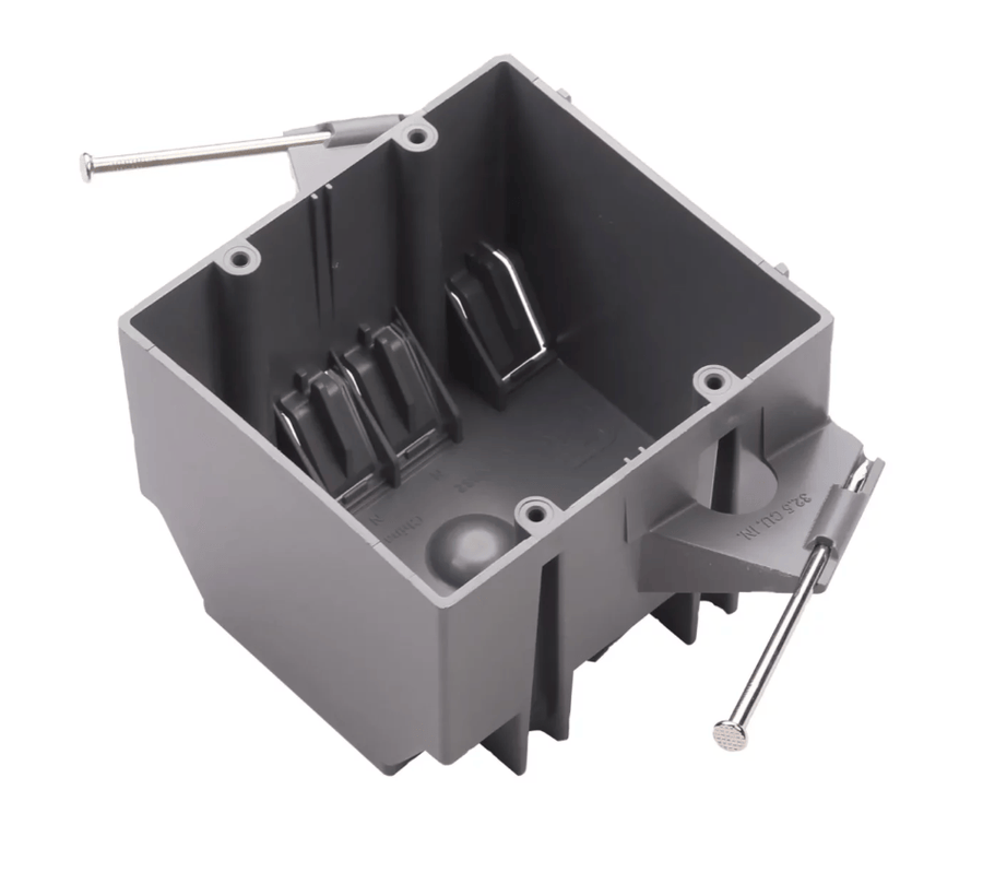 Purelite Purelite - 2Gang PVC New Work Standard Switch/Outlet Wall Electrical Box ETL listed to UL514C and UL263 - Must purchase carton quantities, 100 pcs per carton