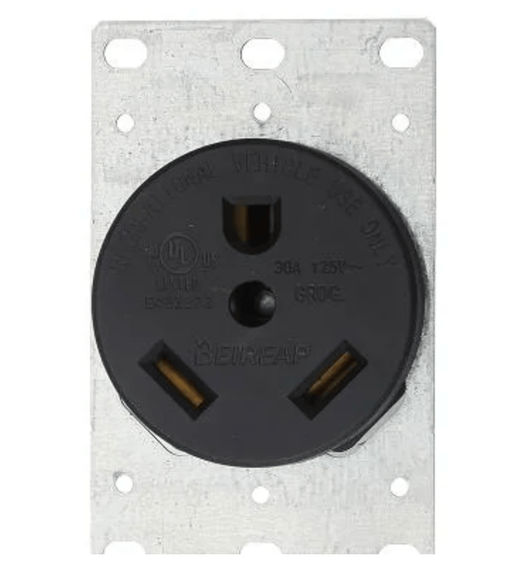 Purelite Purelite - 30A/125V Flush Mount Power Outlet, Must purchase carton quantities, 100 pcs per carton