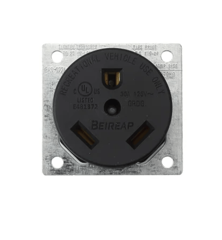 Purelite Purelite - 30A/125V Flush Mount Power Outlet, Must purchase carton quantities, 100 pcs per carton