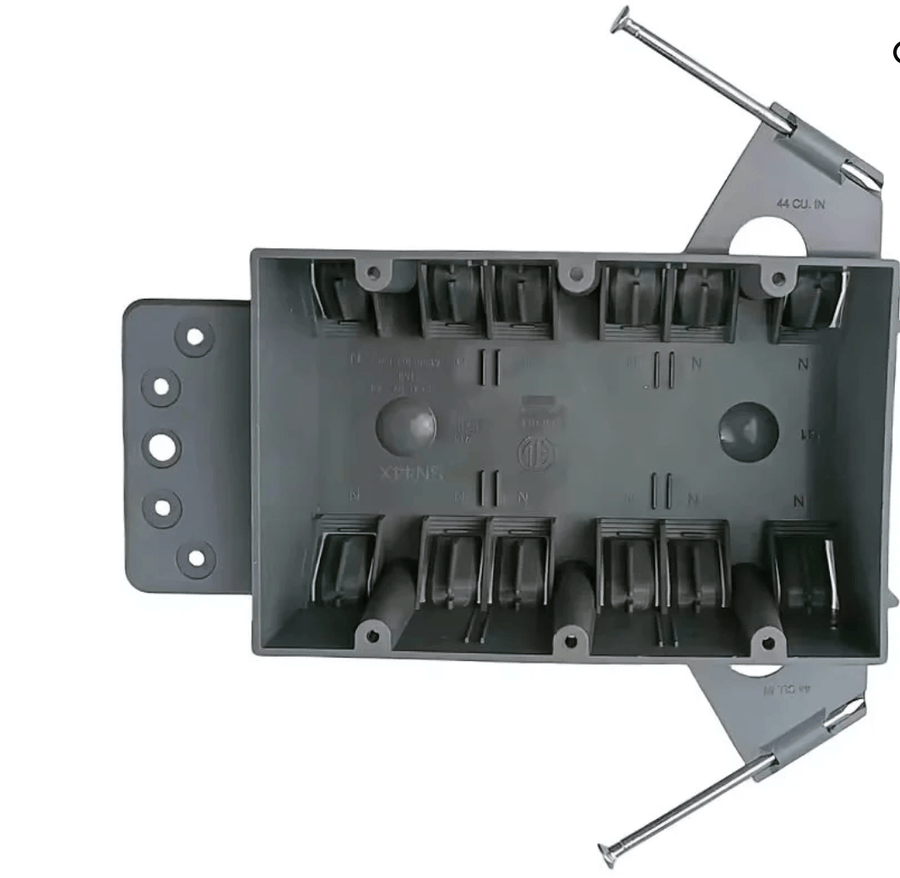 Purelite Purelite - 4Gang PVC New Work Standard Switch/Outlet Wall Electrical Box ETL listed to UL514C and UL263 - Must purchase carton quantities, 30 pcs per carton
