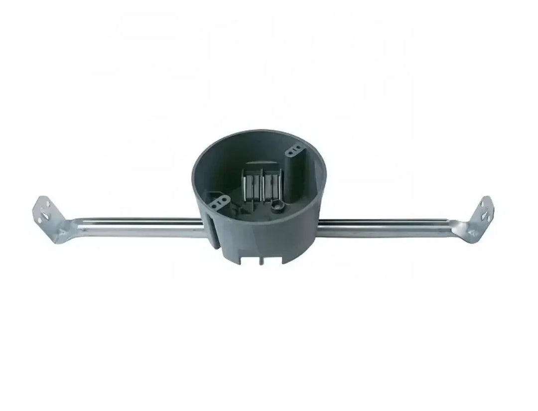 Purelite Purelite - Round ceiling box with bar hanger 20 cu in ETL listed to UL514C and UL263, Must purchase carton quantities 50 pcs per carton