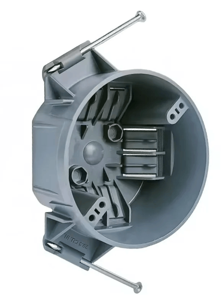 Purelite Purelite - Round new work pvc ceiling box 20 cu in ETL listed to UL514C and UL263, Must purchase carton quantities, 75 pcs per carton