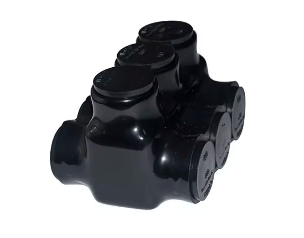 Purelite Purelite -  THREE PORT WIRE CONNECTOR 2-14AWG UL, Black - Must purchase carton quantities, 25 pcs per carton