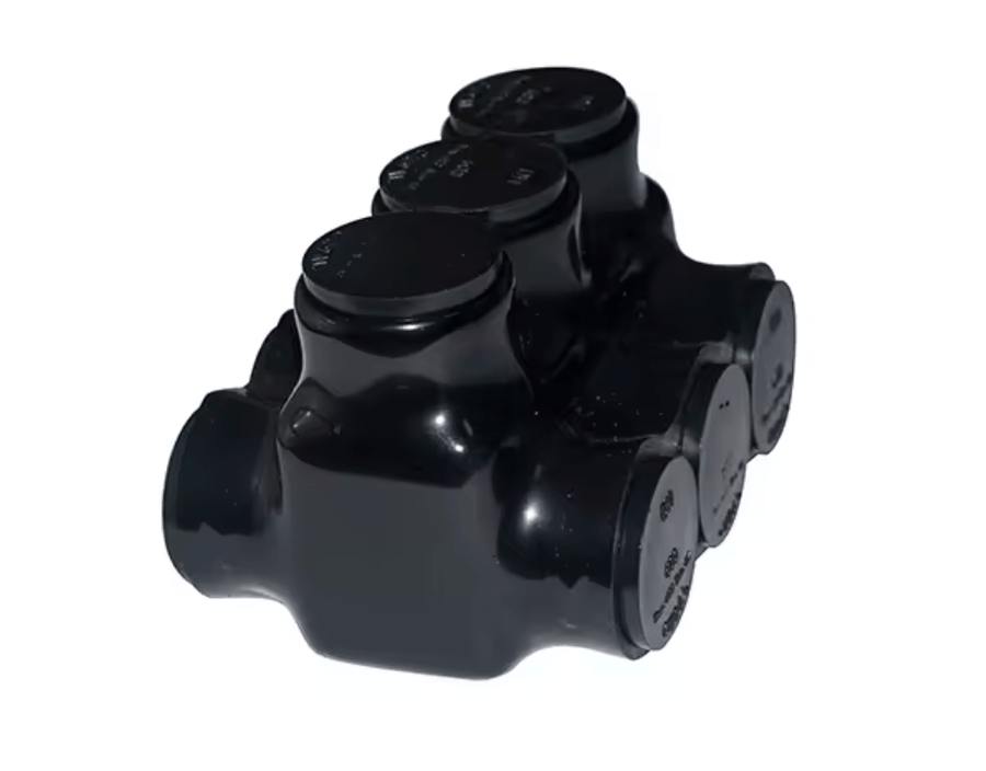 Purelite Purelite -  THREE PORT WIRE CONNECTOR 2-14AWG UL, Black - Must purchase carton quantities, 25 pcs per carton