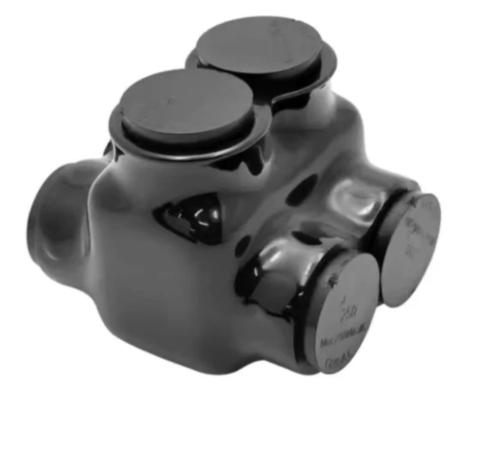 Purelite Purelite -  TWO PORT WIRE CONNECTOR 4-14AWG UL, Black - Must purchase carton quantities, 25 pcs per carton