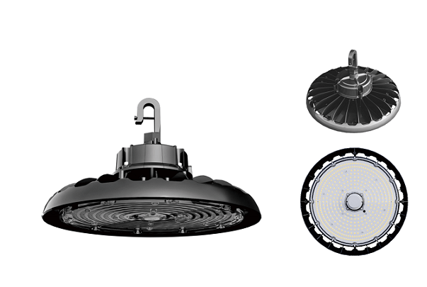 Rayco Lighting BLAZE 240W UFO HIGH BAY 150w/200w/240w, 3-CCT Selectable, 100-277V - Black