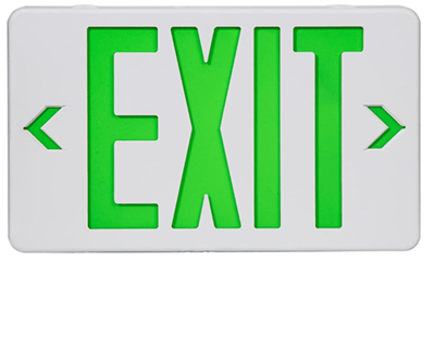 Rayco Lighting GREEN EXIT SIGN/EMERGENCY BATTERY