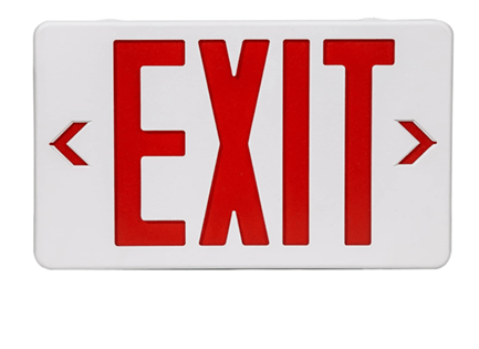 Rayco Lighting RED EXIT SIGN/EMERGENCY BATTERY