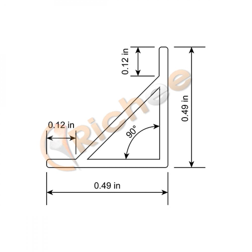 Richee Lighting Richee Lighting - 1/2" Corner Slim Led Aluminum Channel - Aluminum - Note: Shipping is not available for this product. "Pick up only".