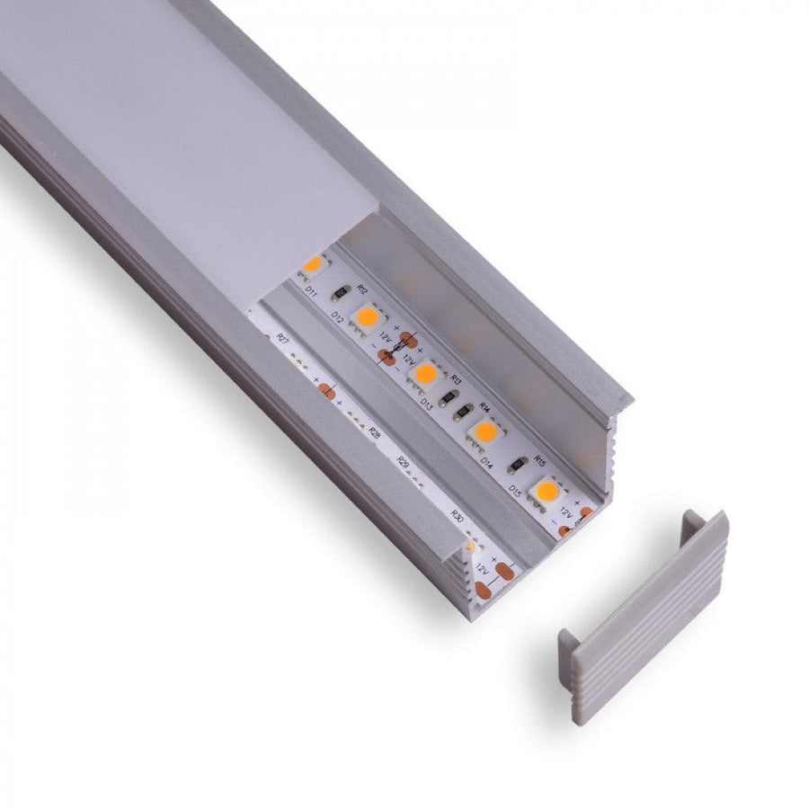 Richee Lighting Richee Lighting - 1-3/4" Deep Square Led Aluminum Channel W/ Trim - Aluminum - Note: Shipping is not available for this product. "Pick up only".