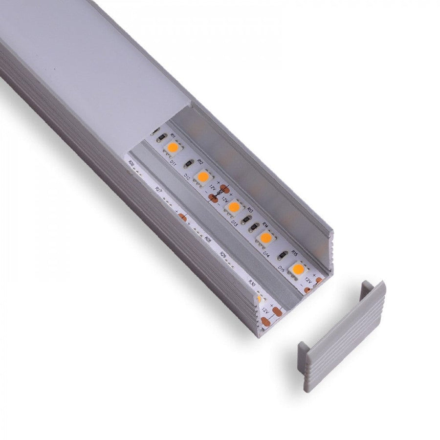 Richee Lighting Richee Lighting - 1-3/8" Deep Square Led Aluminum Channel - Aluminum - Note: Shipping is not available for this product. "Pick up only".