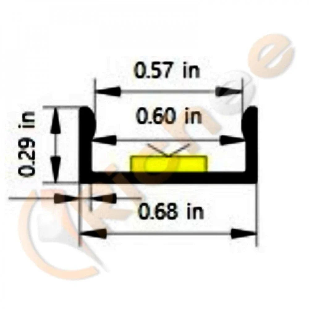 Richee Lighting Richee Lighting - 11/16" 120V Strip Led Aluminum Channel - Aluminum - Note: Shipping is not available for this product. "Pick up only".