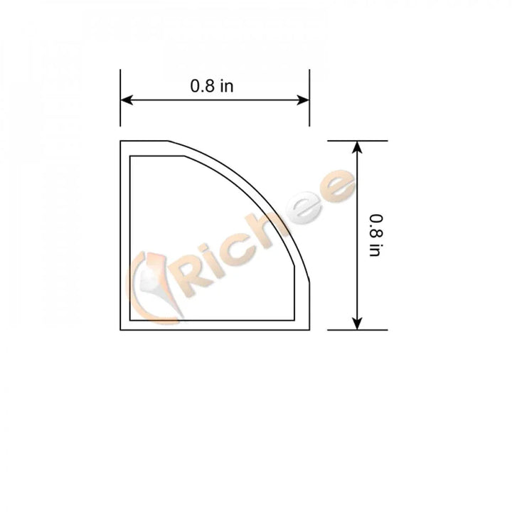 Richee Lighting Richee Lighting - 13/16" Angled Led Aluminum Channel - Note: Shipping is not available for this product. "Pick up only".